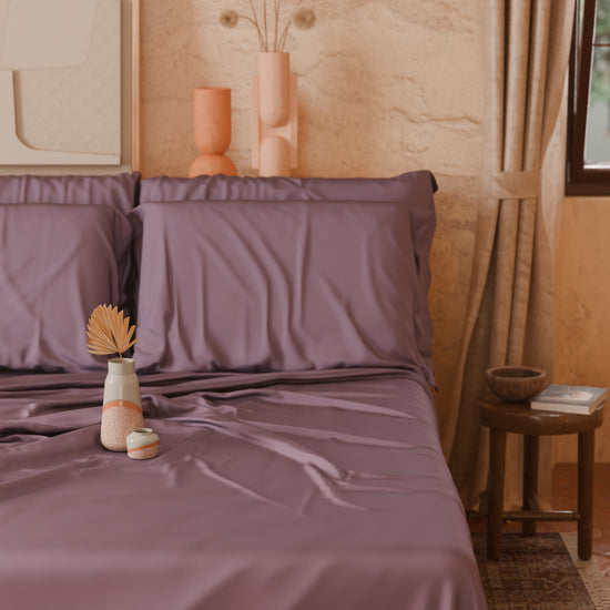PETTI Lenzuola Tinta Unita In Raso Di Cotone Cipolla