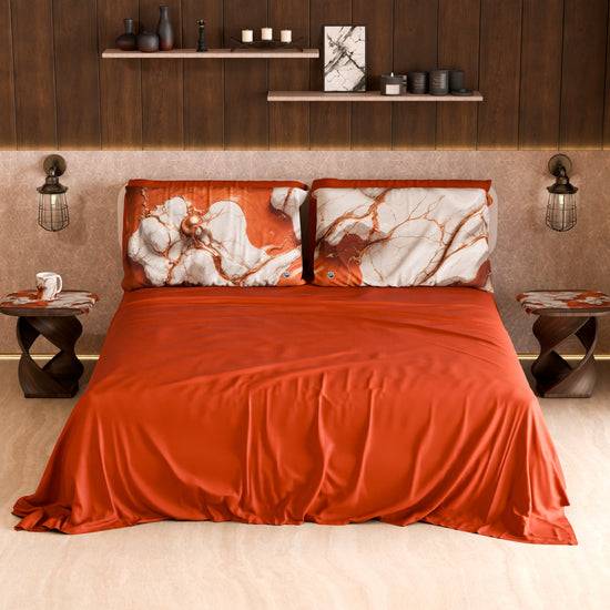 PETTI Lenzuolo Copriletto E Federe Eleganti Effetto Marmo - TERRARUM