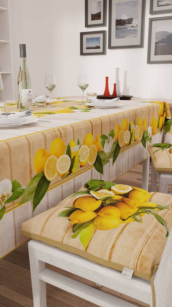 PETTI Cuscini Per Sedie Coprisedia 6 Pezzi Lemon