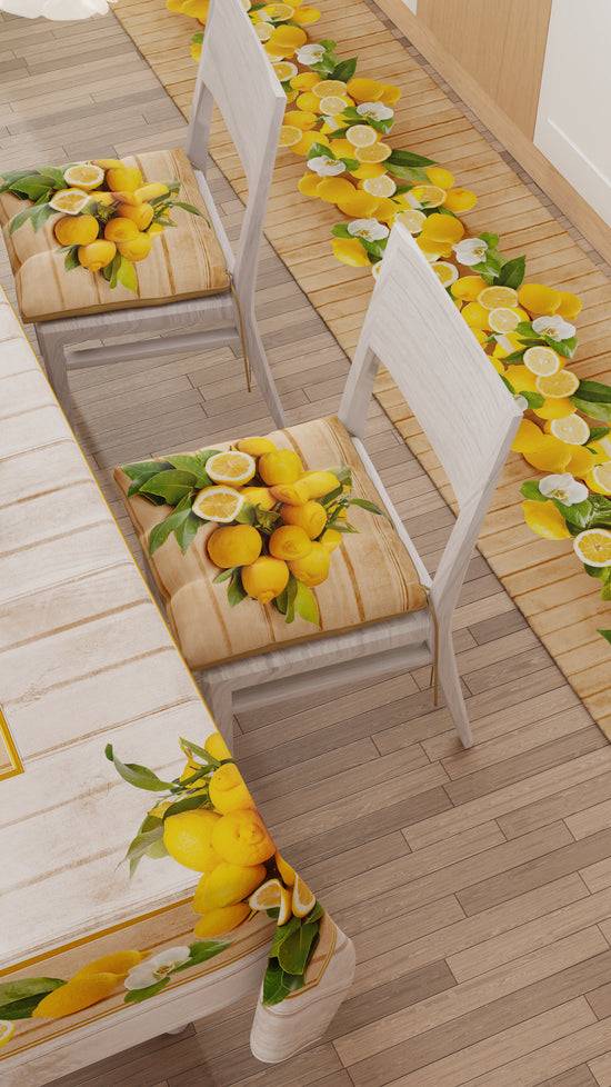 PETTI Cuscini Per Sedie Coprisedia 6 Pezzi Lemon