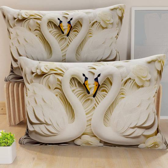 PETTI Federe Cuscini in Stampa Digitale, Cigni PETTI Federe Cuscini in Stampa Digitale, Cigni