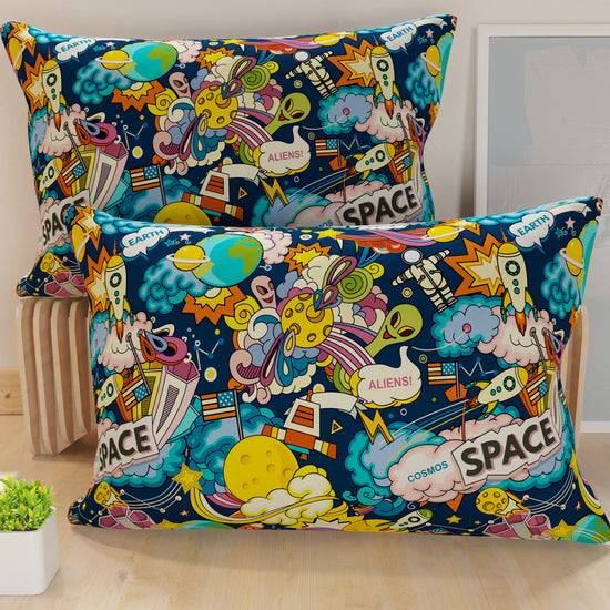 PETTI Federe Cuscini in Stampa Digitale, Space