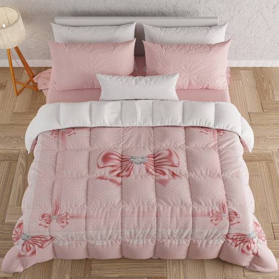 PETTI Piumone, Trapunta Matrimoniale, Singola, Piazza E Mezza, Fiocco Sissy