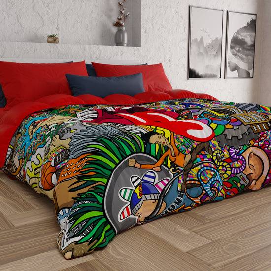 PETTI Piumone, Trapunta Matrimoniale, Singola, Piazza E Mezza, Murales