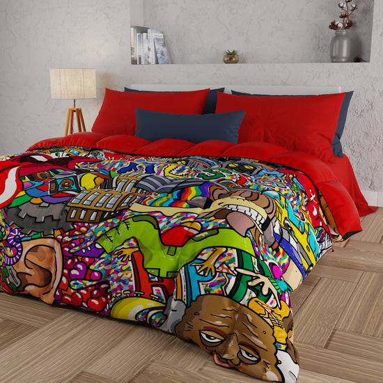 PETTI Piumone, Trapunta Matrimoniale, Singola, Piazza E Mezza, Murales