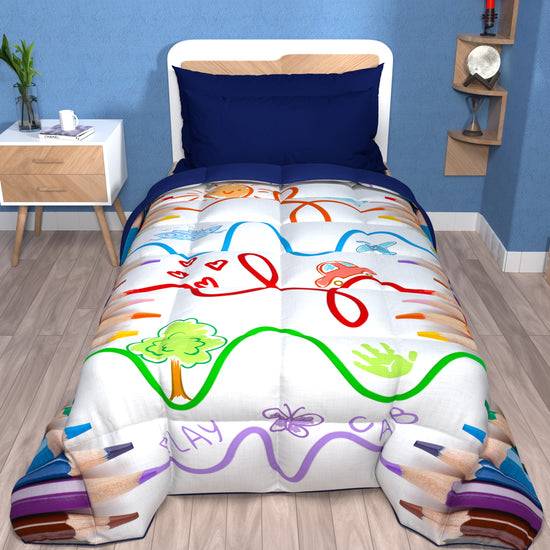 PETTI Piumone, Trapunta Matrimoniale, Singola, Piazza E Mezza, Matite