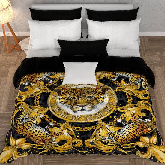PETTI Piumone, Trapunta Matrimoniale, Singola, Piazza E Mezza, Leopardo