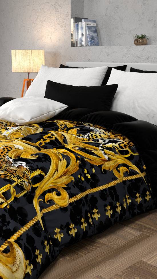 PETTI Piumone, Trapunta Matrimoniale, Singola, Piazza E Mezza, Leopardo