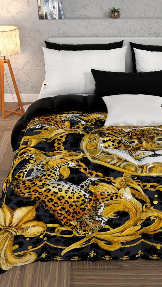 PETTI Piumone, Trapunta Matrimoniale, Singola, Piazza E Mezza, Leopardo