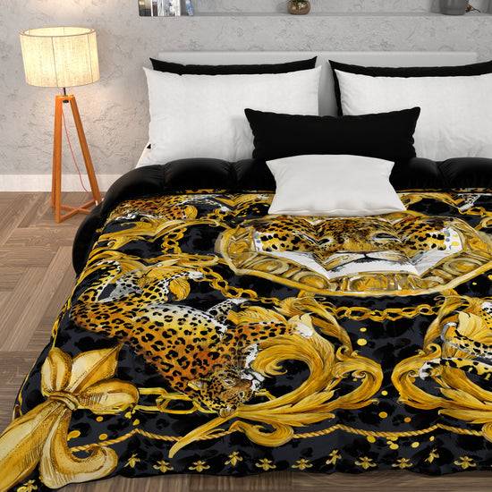 PETTI Piumone, Trapunta Matrimoniale, Singola, Piazza e Mezza, Leopardo
