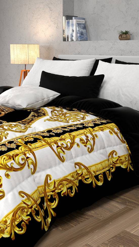 PETTI Piumone, Trapunta Matrimoniale, Singola, Piazza E Mezza, Leone Nero