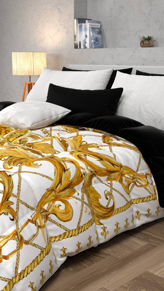 PETTI Piumone, Trapunta Matrimoniale, Singola, Piazza E Mezza, Leone Bianco