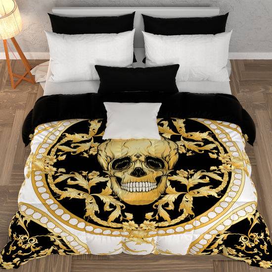 PETTI Piumone, Trapunta Matrimoniale, Singola, Piazza E Mezza, Teschio