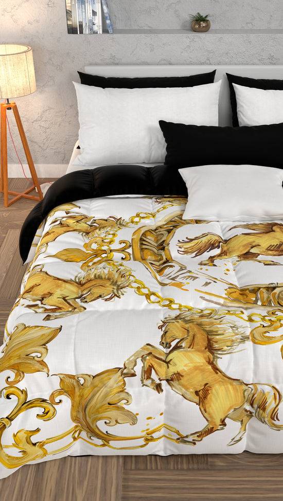 PETTI Piumone, Trapunta Matrimoniale, Singola, Piazza E Mezza, Cavallo Bianco