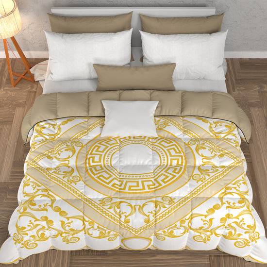 PETTI Piumone, Trapunta Matrimoniale, Singola, Piazza E Mezza, Barocco Tortora