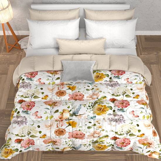 PETTI Piumone, Trapunta Matrimoniale, Singola, Piazza E Mezza, Floreale 06 00