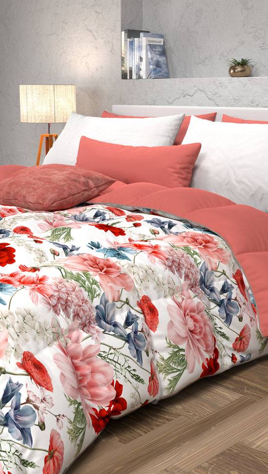 PETTI Piumone, Trapunta Matrimoniale, Singola, Piazza E Mezza, Floreale 19 00