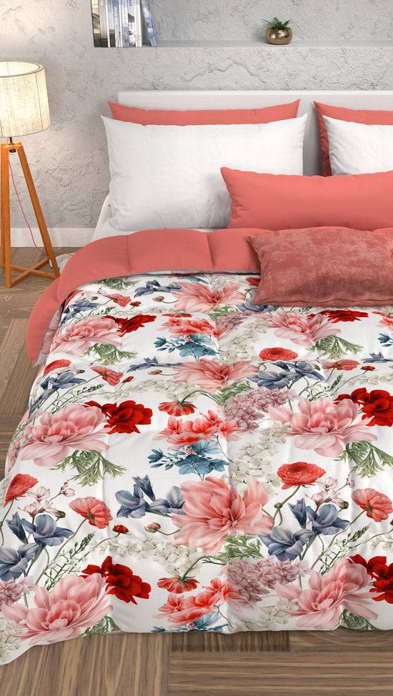 PETTI Piumone, Trapunta Matrimoniale, Singola, Piazza E Mezza, Floreale 19 00