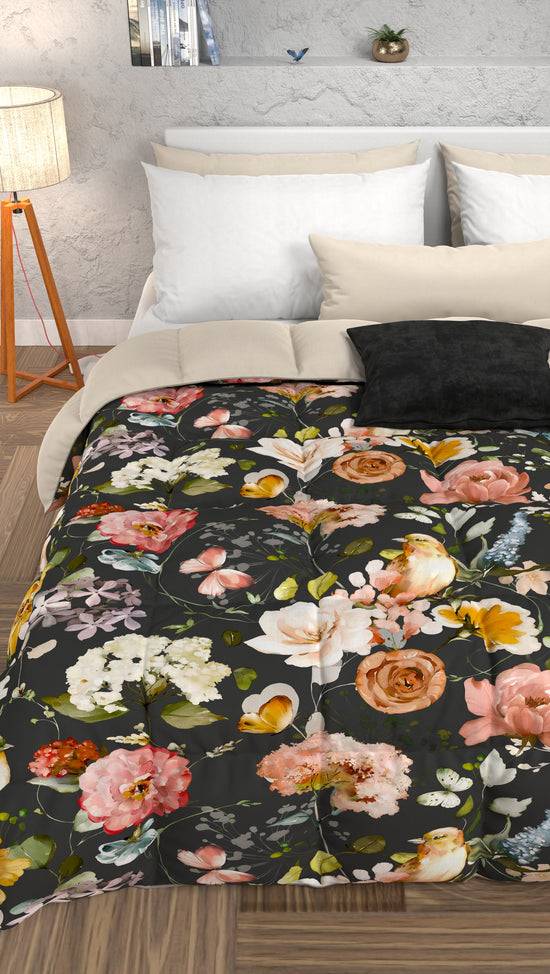 PETTI Piumone, Trapunta Matrimoniale, Singola, Piazza E Mezza, Floreale 06 01