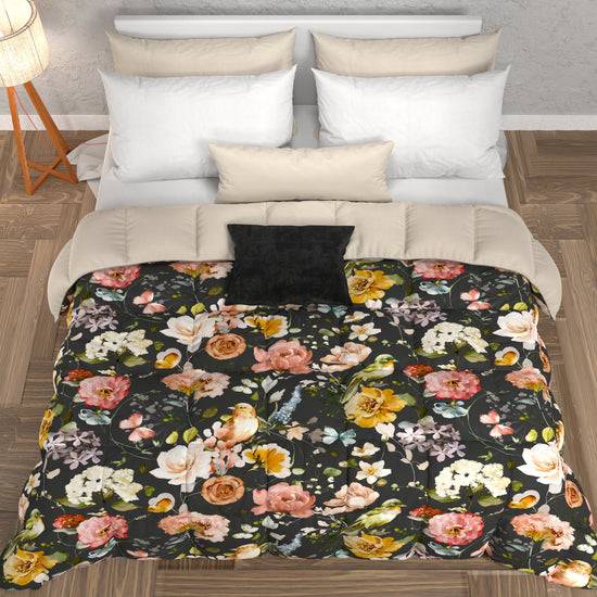 PETTI Piumone, Trapunta Matrimoniale, Singola, Piazza E Mezza, Floreale 06 01