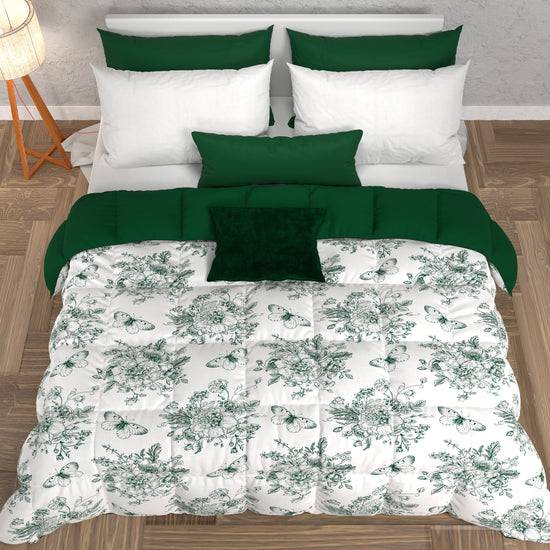 PETTI Piumone, Trapunta Matrimoniale, Singola, Piazza E Mezza, Botanic Verde