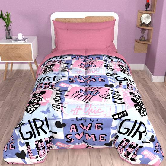PETTI Piumone, Trapunta Matrimoniale, Singola, Piazza E Mezza, Girl Cool