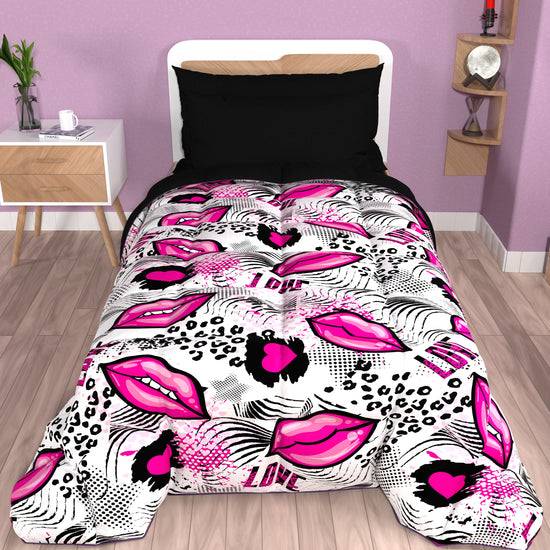 PETTI Piumone, Trapunta Matrimoniale, Singola, Piazza E Mezza, Lipstick Bianco