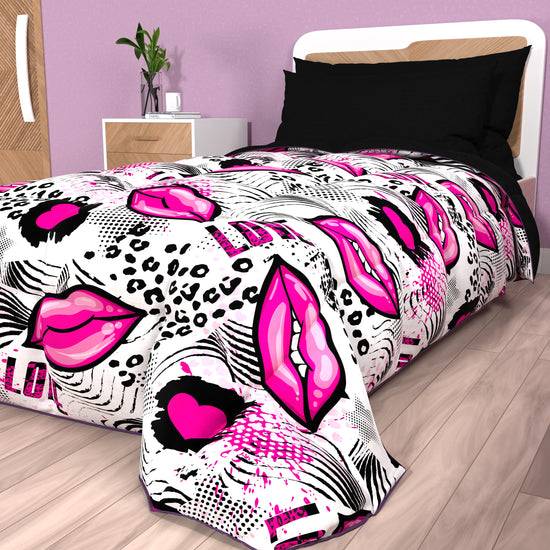 PETTI Piumone, Trapunta Matrimoniale, Singola, Piazza E Mezza, Lipstick Bianco