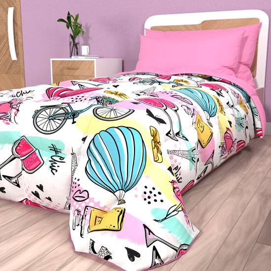 PETTI Piumone, Trapunta Matrimoniale, Singola, Piazza E Mezza, Paris Chic