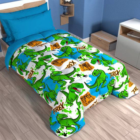 PETTI Piumone, Trapunta Matrimoniale, Singola, Piazza e Mezza, T-Rex