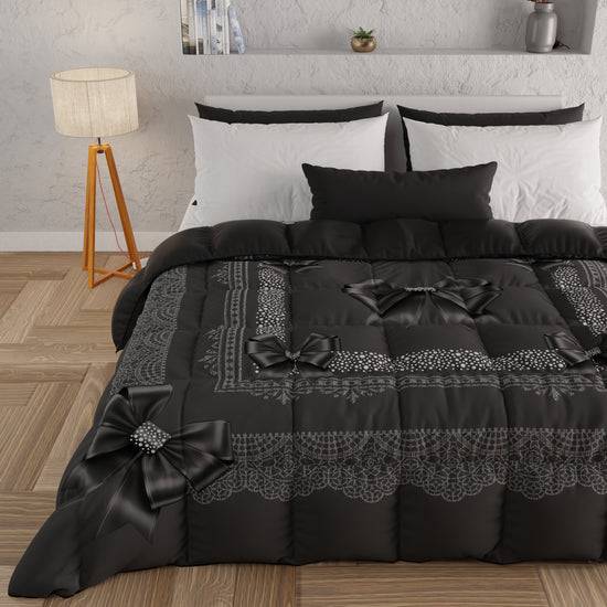 PETTI Piumone, Trapunta Matrimoniale, Singola, Piazza e Mezza, Fiocco Diamanti