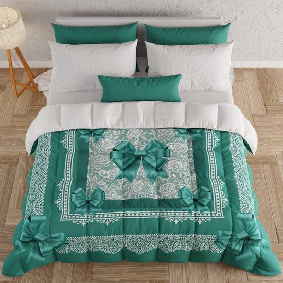 PETTI Piumone, Trapunta Matrimoniale, Singola, Piazza E Mezza, Fiocco Ottanio