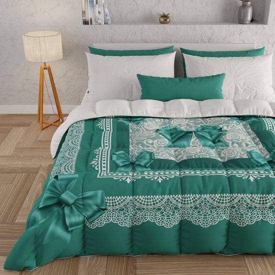 PETTI Piumone, Trapunta Matrimoniale, Singola, Piazza e Mezza, Fiocco Ottanio