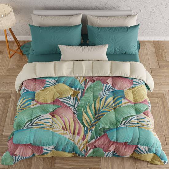 PETTI Piumone, Trapunta Matrimoniale, Singola, Piazza E Mezza Tropical Multicolor