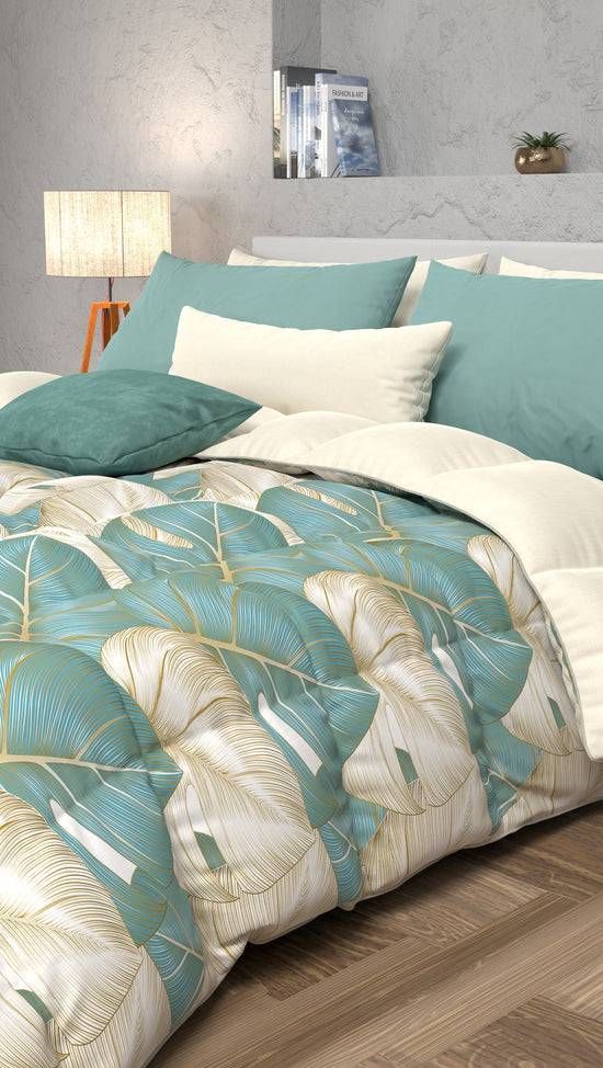 PETTI Piumone, Trapunta Matrimoniale, Singola, Piazza E Mezza, Tropical 05 Celeste