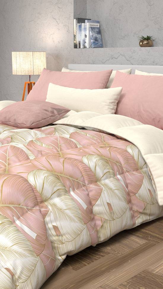 PETTI Piumone, Trapunta Matrimoniale, Singola, Piazza E Mezza Tropical 05 Cipria