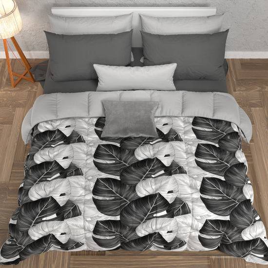 PETTI Piumone, Trapunta Matrimoniale, Singola, Piazza E Mezza Tropical 05 Nero