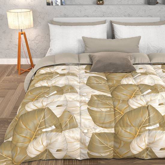 PETTI Piumone, Trapunta Matrimoniale, Singola, Piazza e Mezza Tropical 05 Tortora