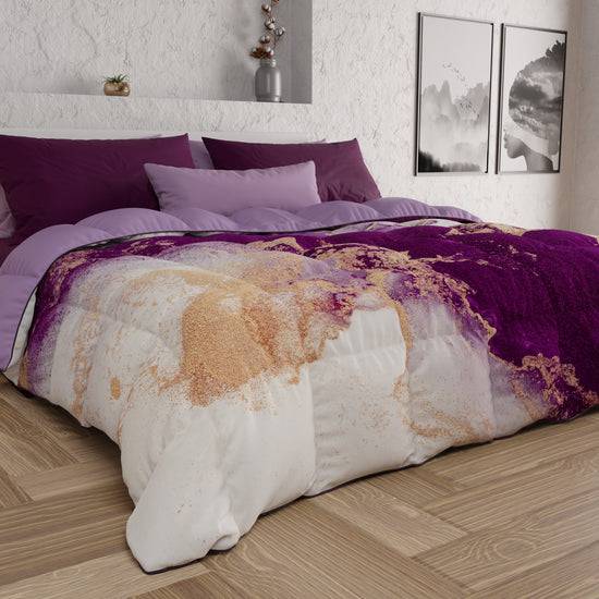 PETTI Piumone, Trapunta Matrimoniale, Singola, Piazza E Mezza, Marble-Viola