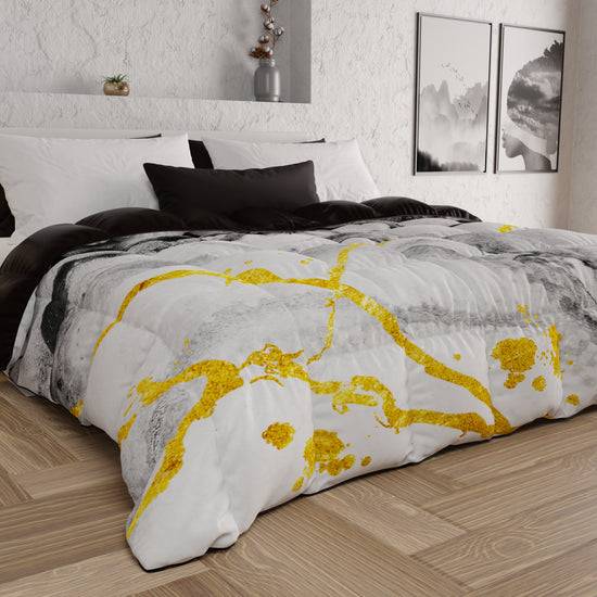 PETTI Piumone, Trapunta Matrimoniale, Singola, Piazza E Mezza, Marble-GrigioC