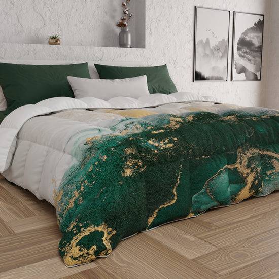 PETTI Piumone, Trapunta Matrimoniale, Singola, Piazza E Mezza, Marble-Smeraldo