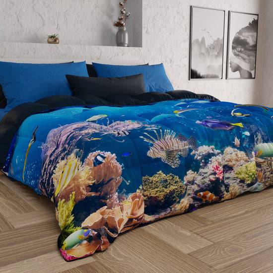 PETTI Piumone, Trapunta Matrimoniale, Singola, Piazza E Mezza, Acquario