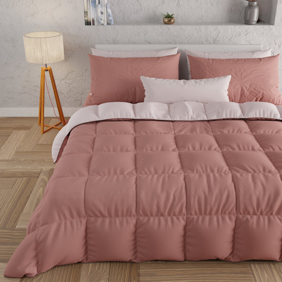 PETTI Piumone Trapunta Matrimoniale, Singola, Piazza E Mezza, Cipria