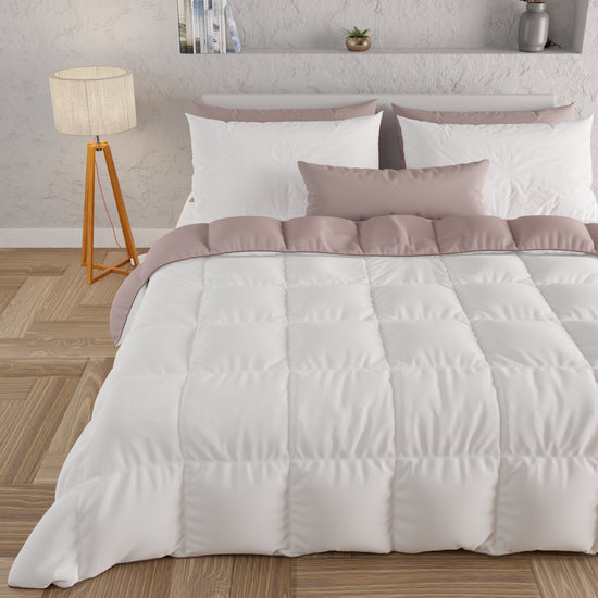 PETTI Piumone Trapunta Matrimoniale, Singola, Piazza E Mezza, Rosa Antico Bianco