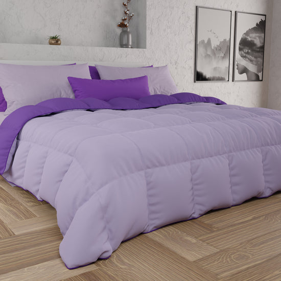 PETTI Piumone Trapunta Matrimoniale, Singola, Piazza E Mezza, Lilla Viola
