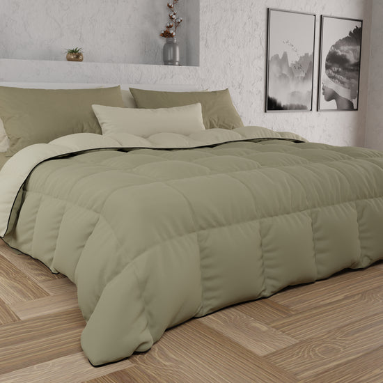 PETTI Piumone Trapunta Matrimoniale, Singola, Piazza E Mezza, Fango Tortora