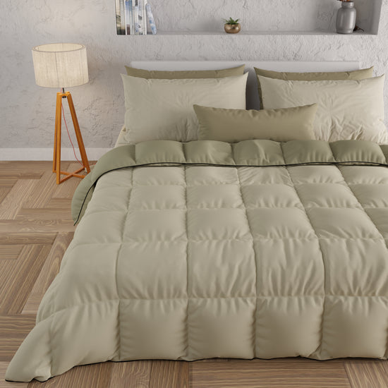 PETTI Piumone Trapunta Matrimoniale, Singola, Piazza E Mezza, Fango Tortora