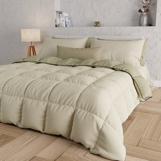 PETTI Piumone Trapunta Matrimoniale, Singola, Piazza E Mezza, Fango Tortora