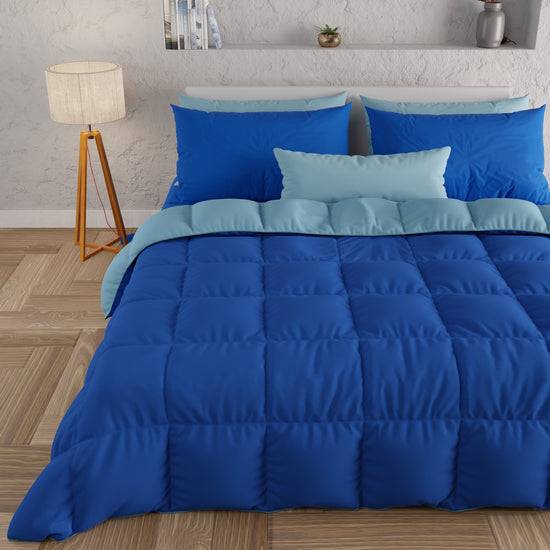 PETTI Piumone Trapunta Matrimoniale, Singola, Piazza e Mezza, Blu Celeste