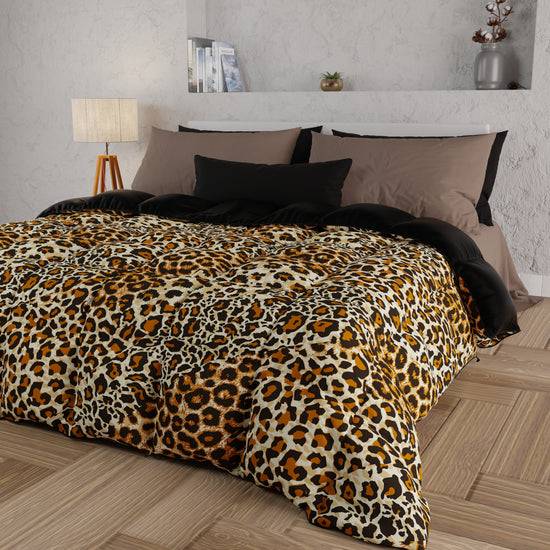 PETTI Piumone, Trapunta Matrimoniale, Singola, Piazza E Mezza Animalier Maculato